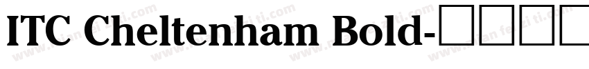 ITC Cheltenham Bold字体转换